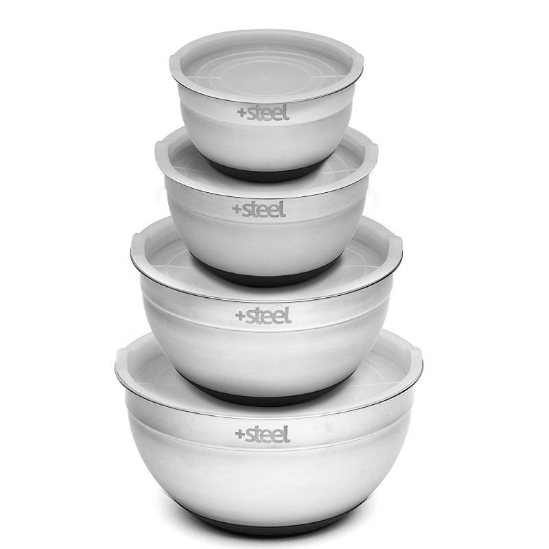 Silicone Mixing Bowls - 4 BOWLS & 2 SPOONS – LOLIVEFE, LLC